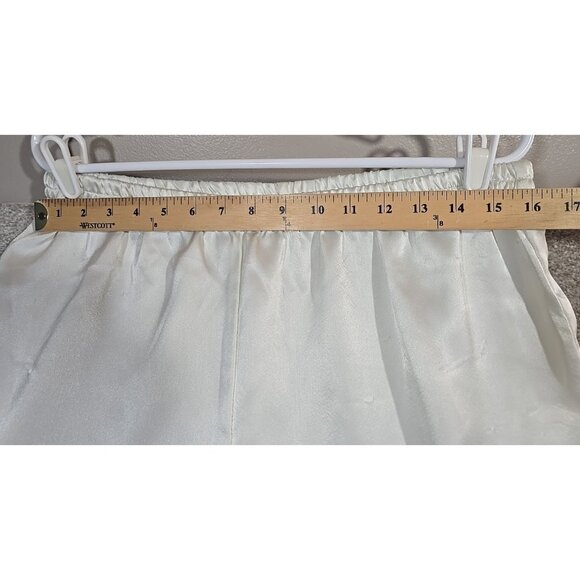 Victoria's Secret 2 Pc Vtg 90s Satin Floral Pajama Set Top Pants Ivory Women's L - Picture 12 of 16